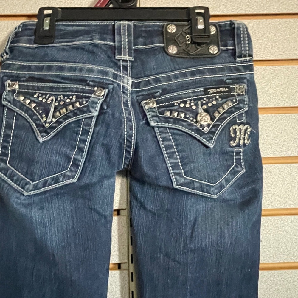 Miss Me JE5438B2R Bootcut Jeans Dark Wash Embellished Studded Women's Size 24